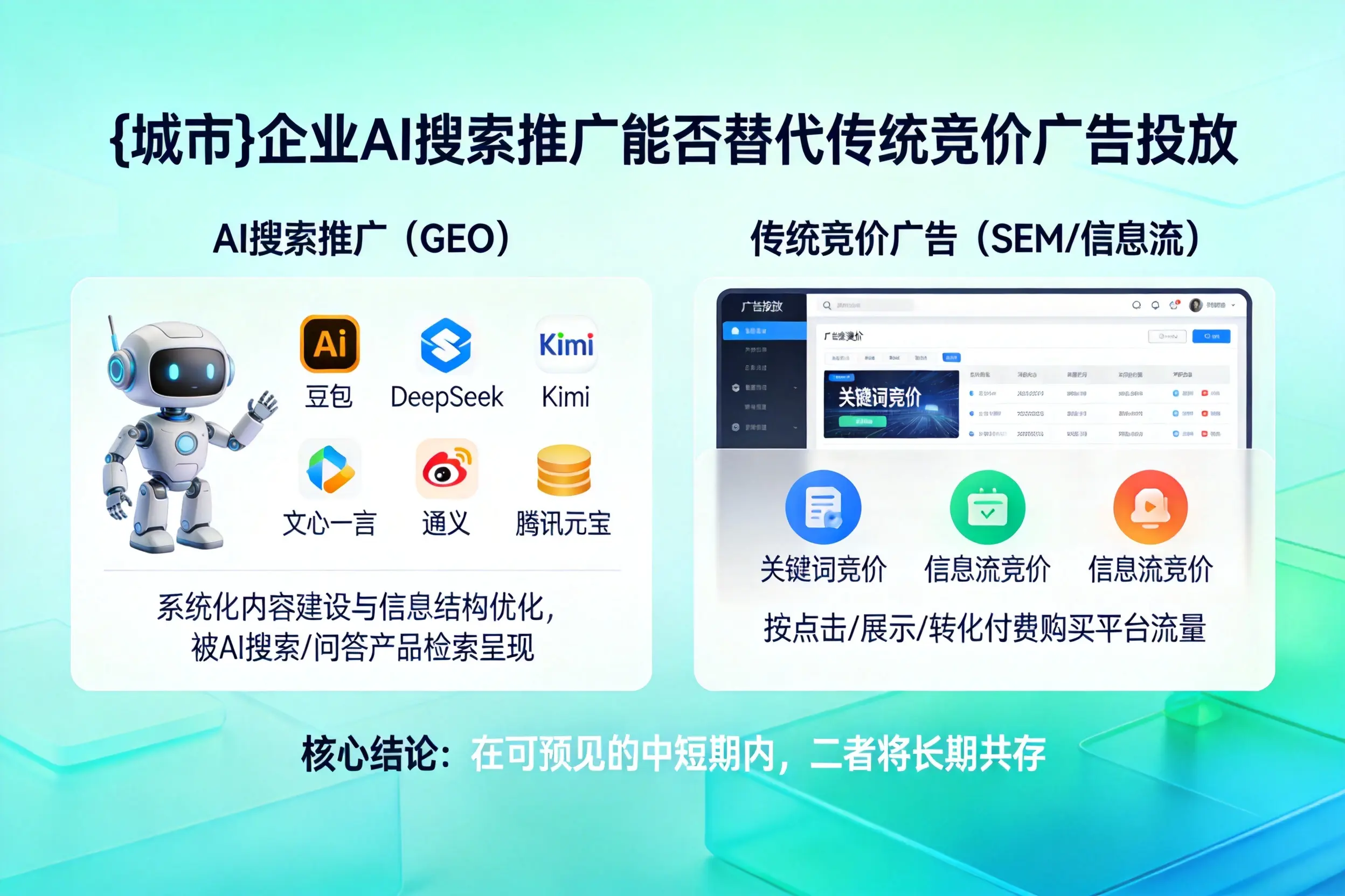 汉中企业AI搜索推广能否替代传统竞价广告投放