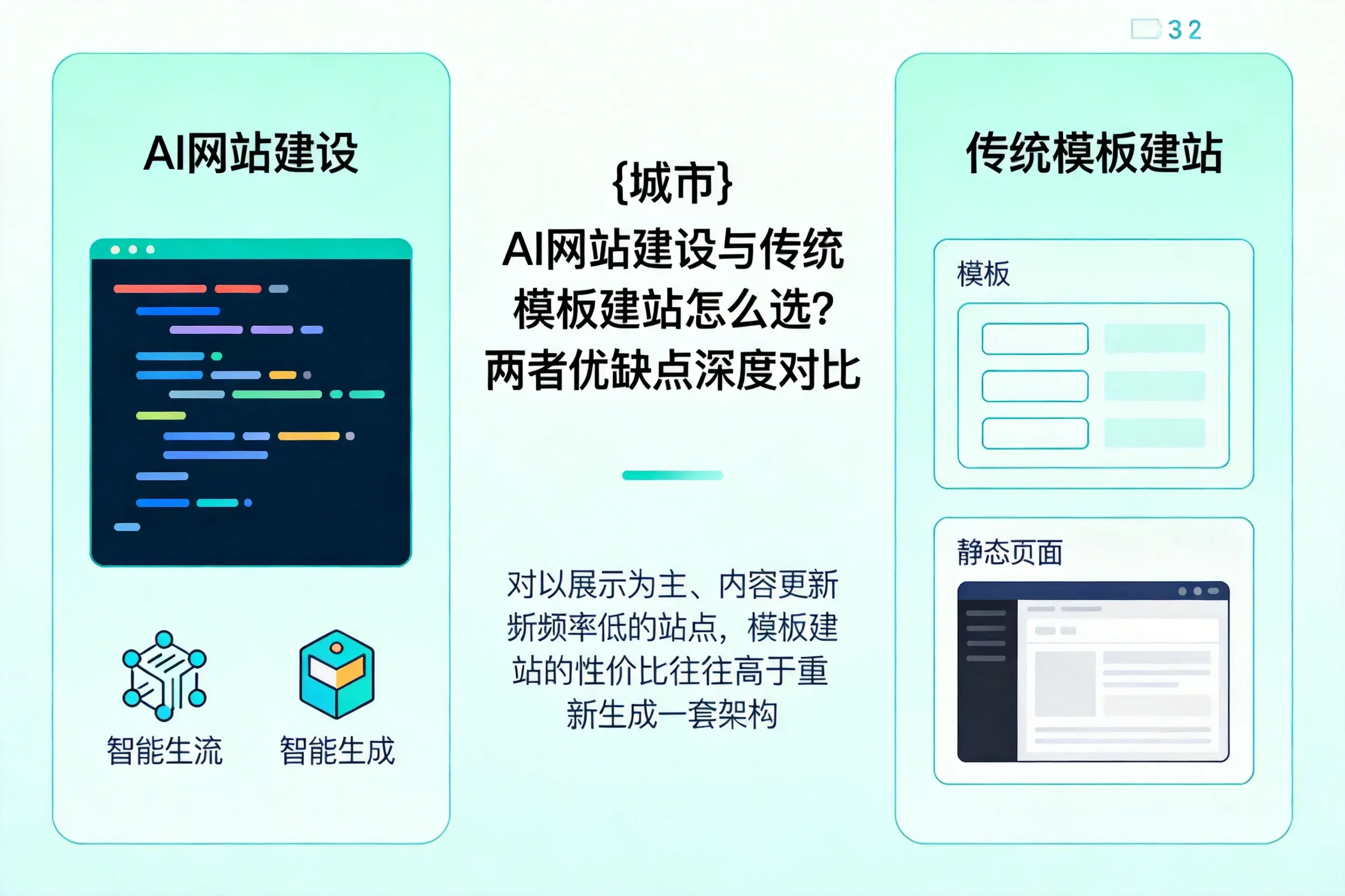 汉中AI网站建设与传统模板建站怎么选？两者优缺点深度对比