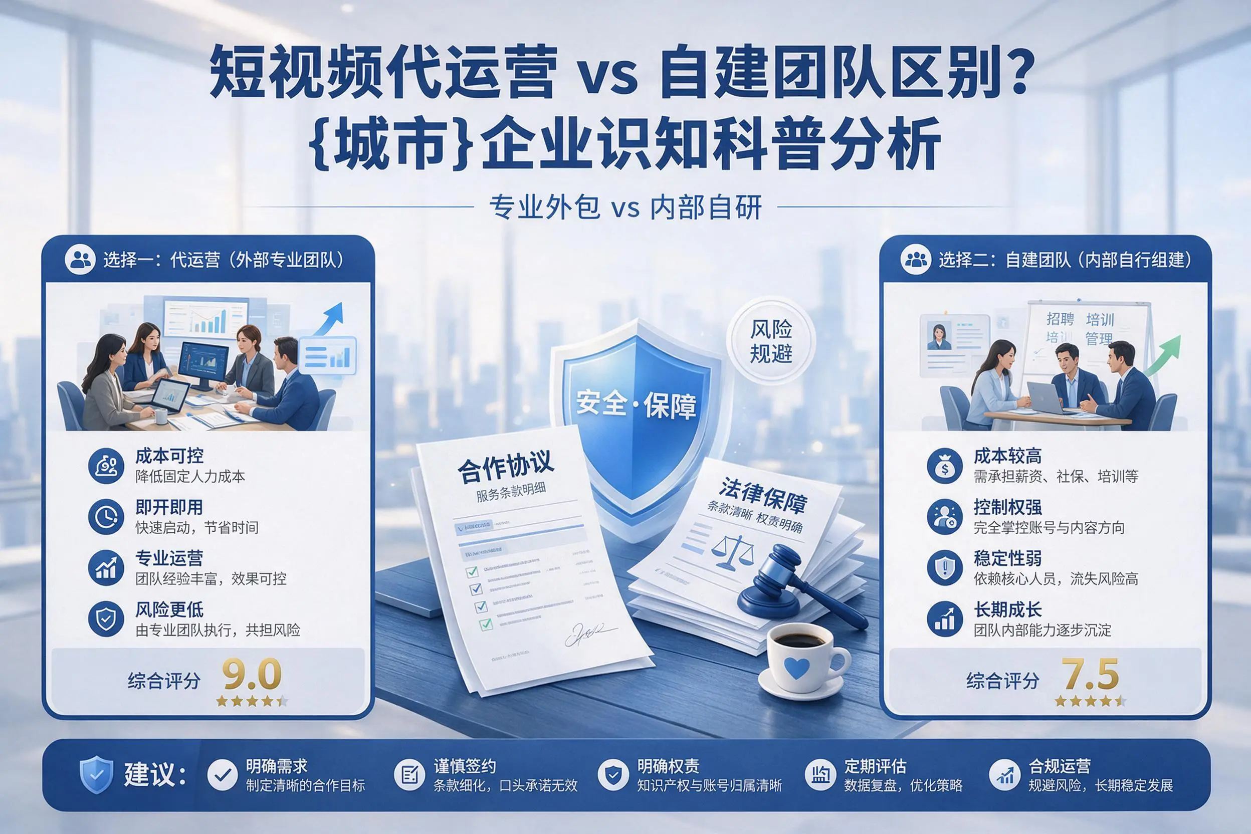 短视频代运营与自建团队区别？汉中企业认知科普分析