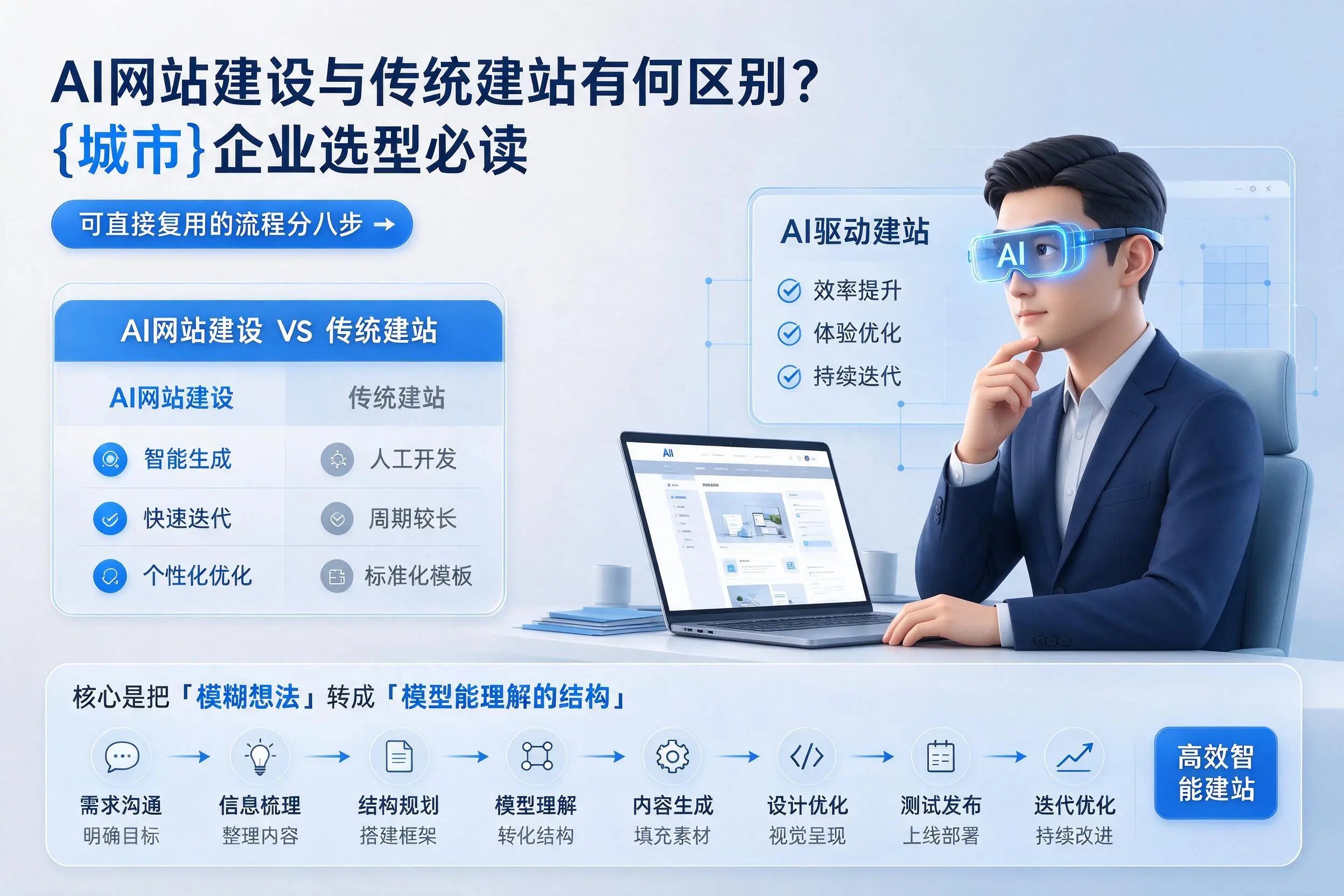 AI网站建设与传统建站有何区别？汉中企业选型必读